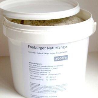 Freiburger Natur-Fango-Pulver im praktischen 3kg Eimer. Das feine Fangopulver ist gebrauchsfertig und einfach anzuwenden.