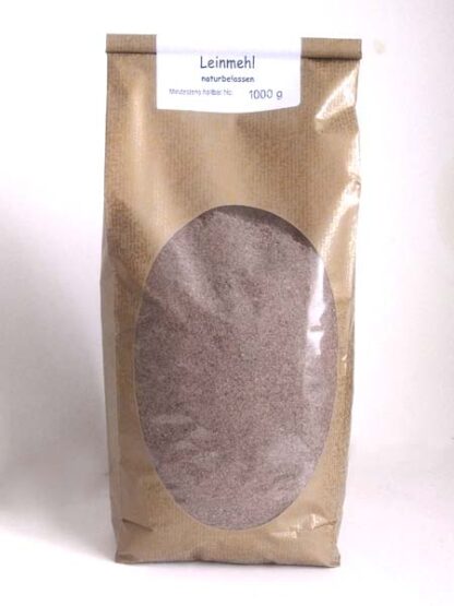 Naturbelassenes Leinmehl aus biologischem Anbau, in der 1000g Packung. Leinmehl enthält wertvolle pflanzliche Östrogene und ist insbesondere in den Wechseljahren hilfreich für eine gute Hormonbalance..